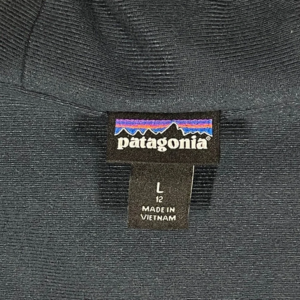 Patagonia Boys Light & Variable Hooded Jacket Blue Large 12 64345 Windbreaker